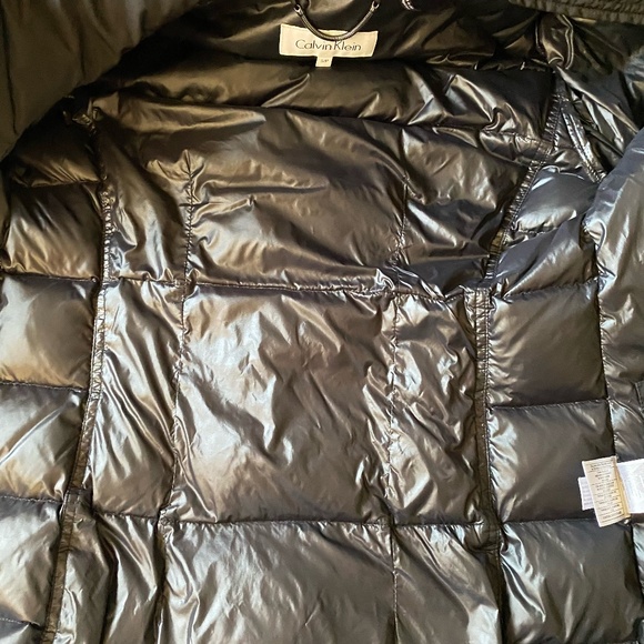 Calvin Klein Womens Black Downfill Puffy Hooded Winter Coat. Sz S - Picture 13 of 16